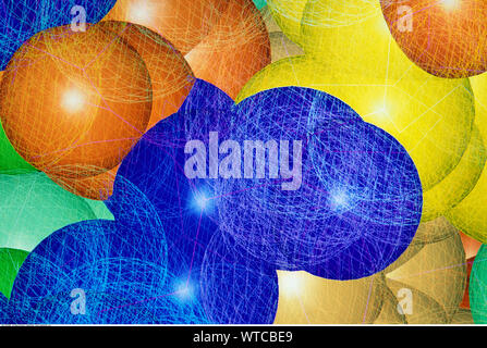 Part of a Protein Molecule (Computer Generated) Stock Photo