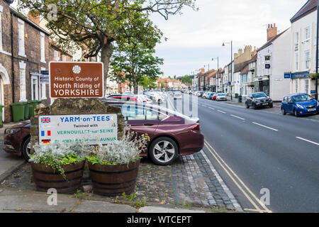 Yarm High Street Running Through the Centre of Yarm, North Yorkshire Stock Photo