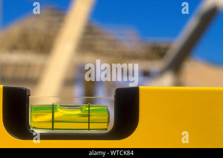 A Level Being used in Construction Stock Photo