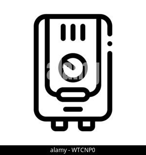 Gaz Boiler Heating System Equipment Vector Icon Stock Vector