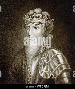 Edward III (1312 – 1377) was King of England and Lord of Ireland from January 1327 until his death; he is noted for his military success and for resto Stock Photo