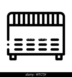 Home Electronic Heating Equipment Vector Icon Stock Vector