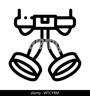 Harness Alpinism Hooking Device Tool Vector Icon Stock Vector