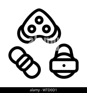 Rollers Detail Rope Movement Equipment Vector Icon Stock Vector