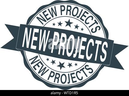 new project grunge rubber stamp on white, vector illustration Stock Vector