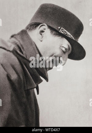 The French General Konig who arrested Rommel in Bir Hakim Stock Photo
