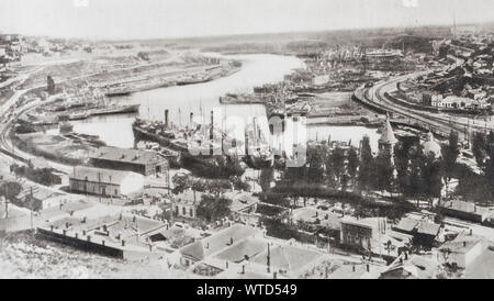 The Sebastopol harbour, the main base of the Black Sea. The Germans paid dearly for the capture of this great port, which they intended to make the po Stock Photo