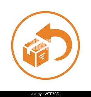 Box, delivery, easy returns, return Icon Stock Vector