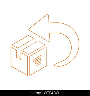 Box, delivery, easy returns, return Icon Stock Vector