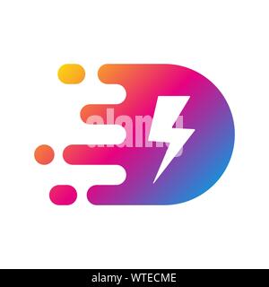 Fast Power Energy Logo Template. Vector Illustration. EPS 10. Stock Vector