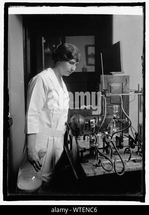 Miss Anne Benton of Dept. of Ag. testing evaporated milk, 6/27/25 Stock Photo