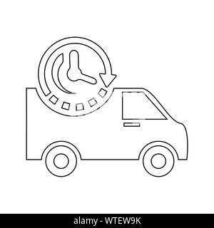 On-Time Delivery / Schedule Pickup Icon Stock Vector
