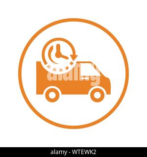 On-Time Delivery / Schedule Pickup Icon Stock Vector
