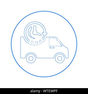 On-Time Delivery / Schedule Pickup Icon Stock Vector