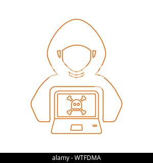 Hacker Icon, Hacking, Cyber Crime Stock Vector