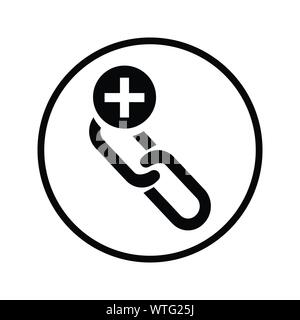 Add Link, Link Building, hyperlink, back link Icon Stock Vector