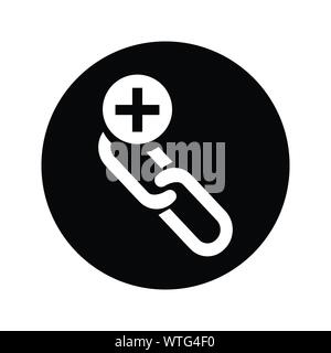 Add Link, Link Building, hyperlink, back link Icon Stock Vector