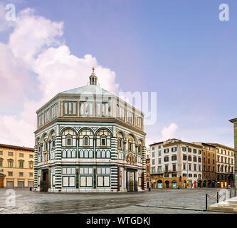 Perspective view of the Baptistery in Piazza dei Miracoli in Pisa ...