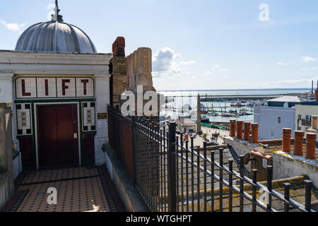 Eastcliff Lift (Victorian) - Ramsgate, Kent UK Stock Photo