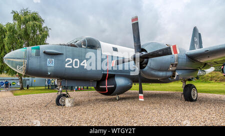 Vintage fighter aircraft at RAF Cosford Stock Photo