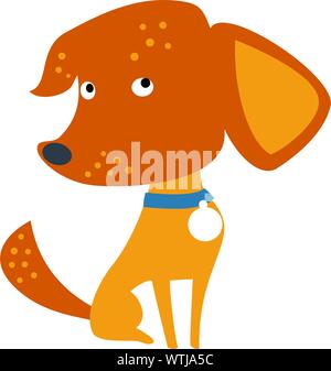 Vector Set of funny Mixed breed or mongrel dog Stock Vector