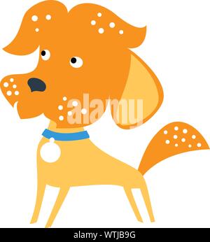 Vector Set of funny Mixed breed or mongrel dog Stock Vector