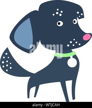 Vector Set of funny Mixed breed or mongrel dog Stock Vector