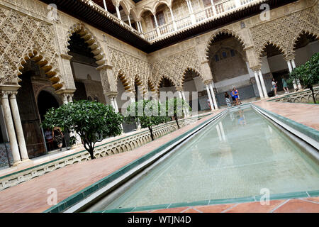 Real Alcazar, Seville, Spain. Stock Photo