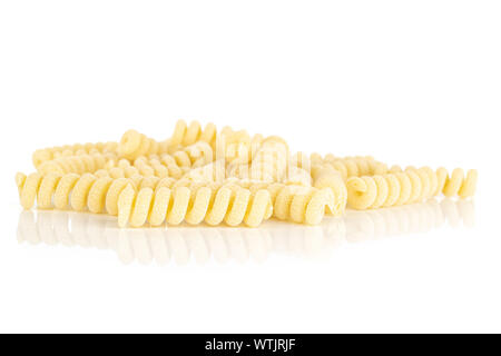 Download Lot Of Whole Yellow Pasta Fusilli Circle On Brown Wood Stock Photo Alamy Yellowimages Mockups
