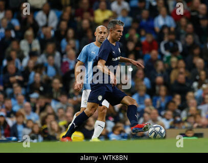 Manchester, UK. 11th Sep, 2019. ; Etihad Stadium, Manchester, Lancashire, England; Vincent Kompany Testimonial, Manchester City Legends versus Premier League All Stars XI; Robin van Persie of the Premier League All-Stars XI  - Editorial Use Only. Credit: Action Plus Sports Images/Alamy Live News Stock Photo