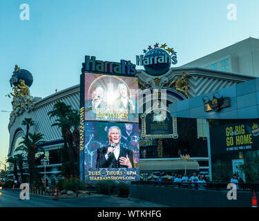 An electronic billboard On the Strip in Las Vegas Nevada USA advertising the Righteous Brothers show Stock Photo