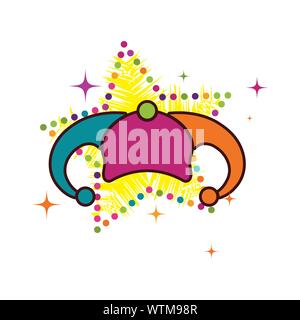 Harlequin hats stock illustration design template Stock Vector