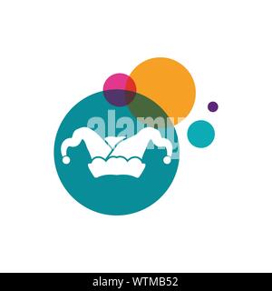 Harlequin hats stock illustration design template Stock Vector