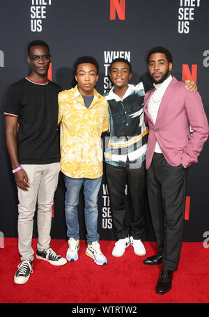 When They See Us for your consideration Featuring: Ethan Herisse, Asante Blackk, Caleel Harris, Jharrel Jerome Where: Los Angeles, California, United States When: 11 Aug 2019 Credit: FayesVision/WENN.com Stock Photo