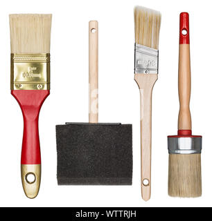 Paint brushes isolated on white Stock Photo