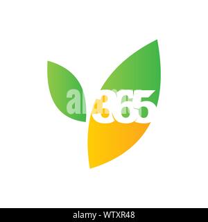 leaf farm 365 infinity logo icon design illustration vector Stock Vector