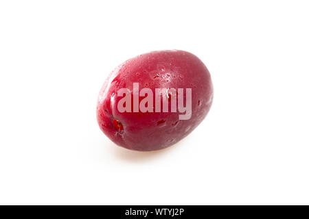 Cornus mas (Cornelian cherry) berries Stock Photo