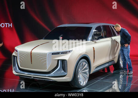 A chinese Hongqi concept electric sports utility vehicle E115, manufactured by China FAW Group Corp. at the IAA 2019 international automobile show, Frankfurt am Main, Germany Stock Photo