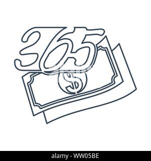 money finance 365 infinity logo icon design illustration outline Stock Vector