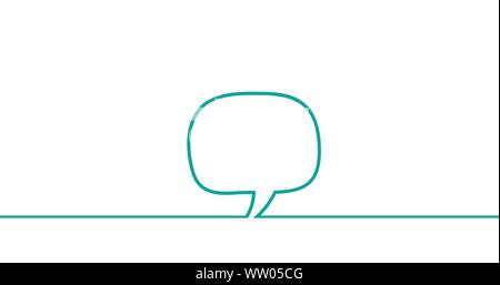 Chat bubble line, outline vector sign, linear style pictogram. Stock Vector illustration isolated on white background Stock Vector