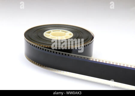 35mm movie film strip with soundtrack and blank frames Stock Photo