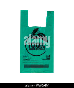 Compostable trash bag RGB color icon. Waste recycling. Refusing from  plastic litter bags. Eco friendly, biodegradable materials use isolated  vector il Stock Vector Image & Art - Alamy