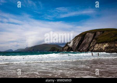 Coumeenoole Beach, Slea Head, Dingle Peninsula, Kerry, Ireland Stock Photo