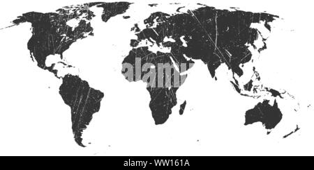 map of the world in grunge style. Stock Vector