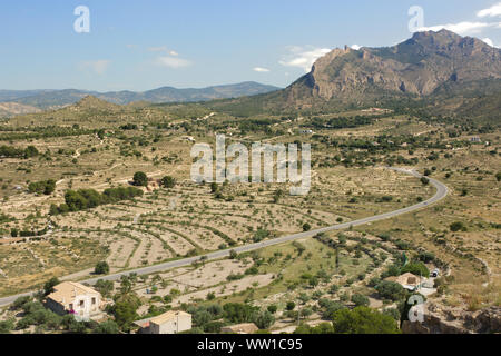 View from the castle at Busot near Alicante on the Costa Blanca, Spain Stock Photo
