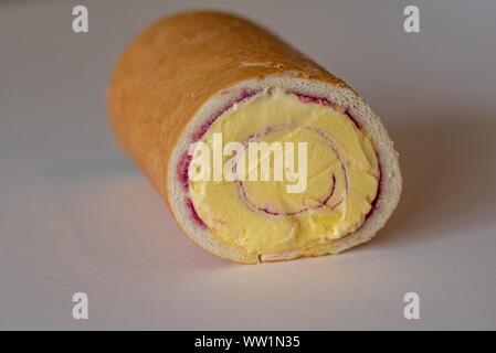 Arctic roll cake. Stock Photo
