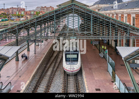 The renfe bird at Campo Grande station, also known as the North station, the main railway station in the Spanish city of Valladolid, Castile and Leon Stock Photo