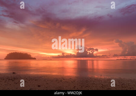 Libong island (Ko Libong) beautiful uninhabited island in Trang province of Thailand. Deserted beaches, full relax, jungle in the mountains and warm Stock Photo