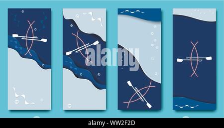 Vector logo for rowing club Stock Vector