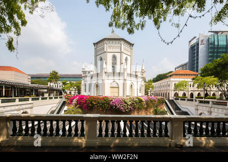 Architecture of the Chijmes Hall, design as a chapel and the surrounding area today is for event and entertainment purpose. Stock Photo